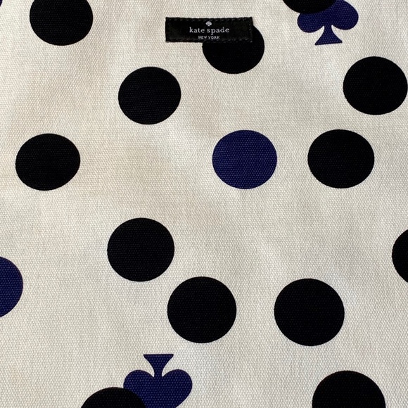 NEW Kate Spade ♠️ Polka Dot + Spade Canvas Tote! *Shorter shoulder strap* - Picture 9 of 14